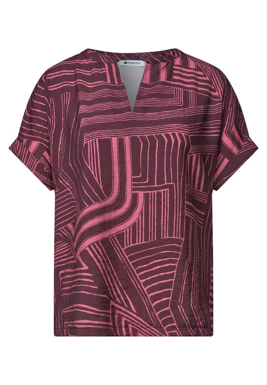 LTD QR printed mat-mix shirt w