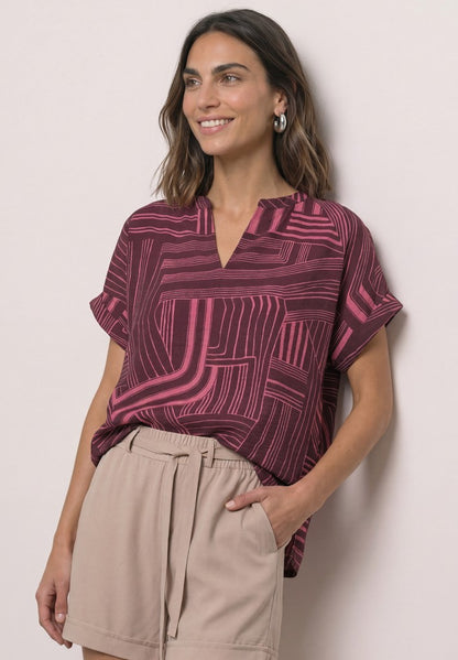 LTD QR printed mat-mix shirt w
