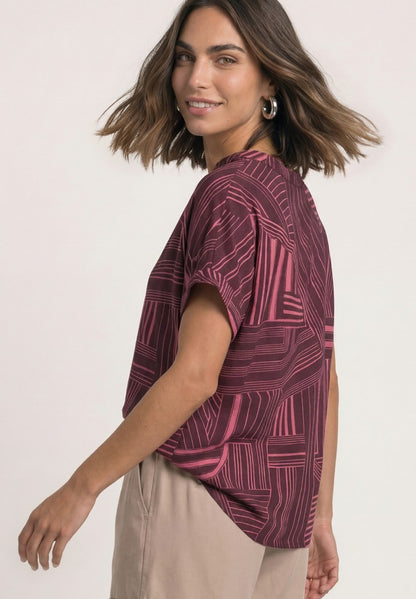 LTD QR printed mat-mix shirt w