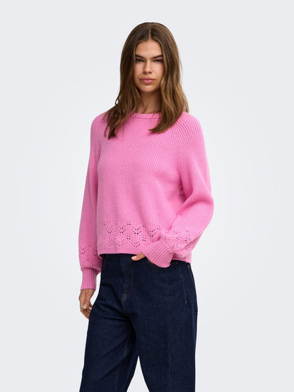 ONLPRINCESS LS O-NECK DETAIL KNT