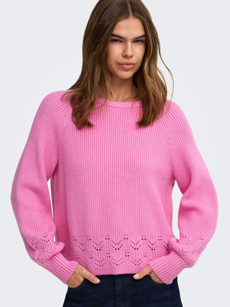 ONLPRINCESS LS O-NECK DETAIL KNT