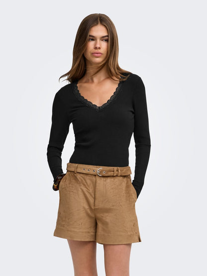 ONLSARA SHARAI L/S V-NECK TOP JRS N