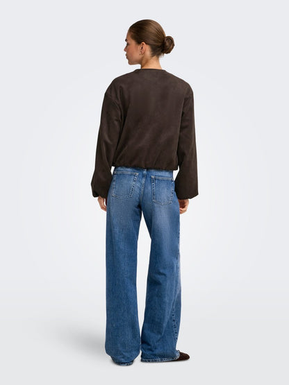 ONLSTINA L/S FAUX SUEDE BOMBER PNT