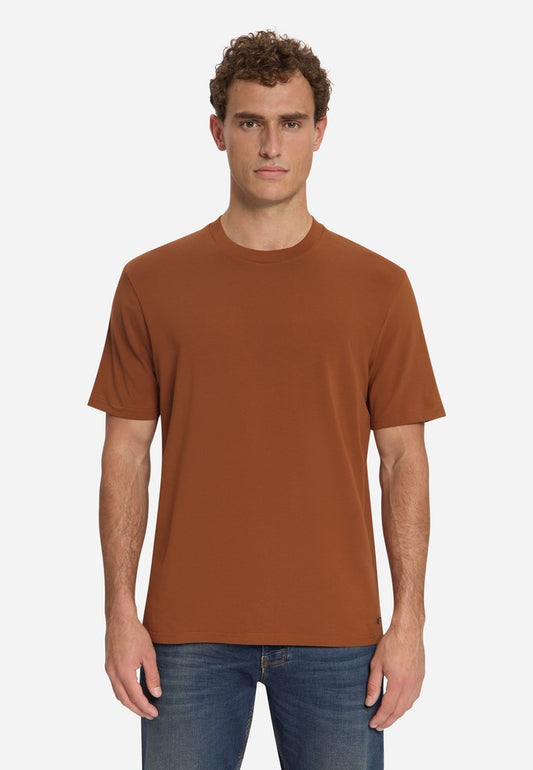 T-Shirt Crewneck Solid Basic Stretch