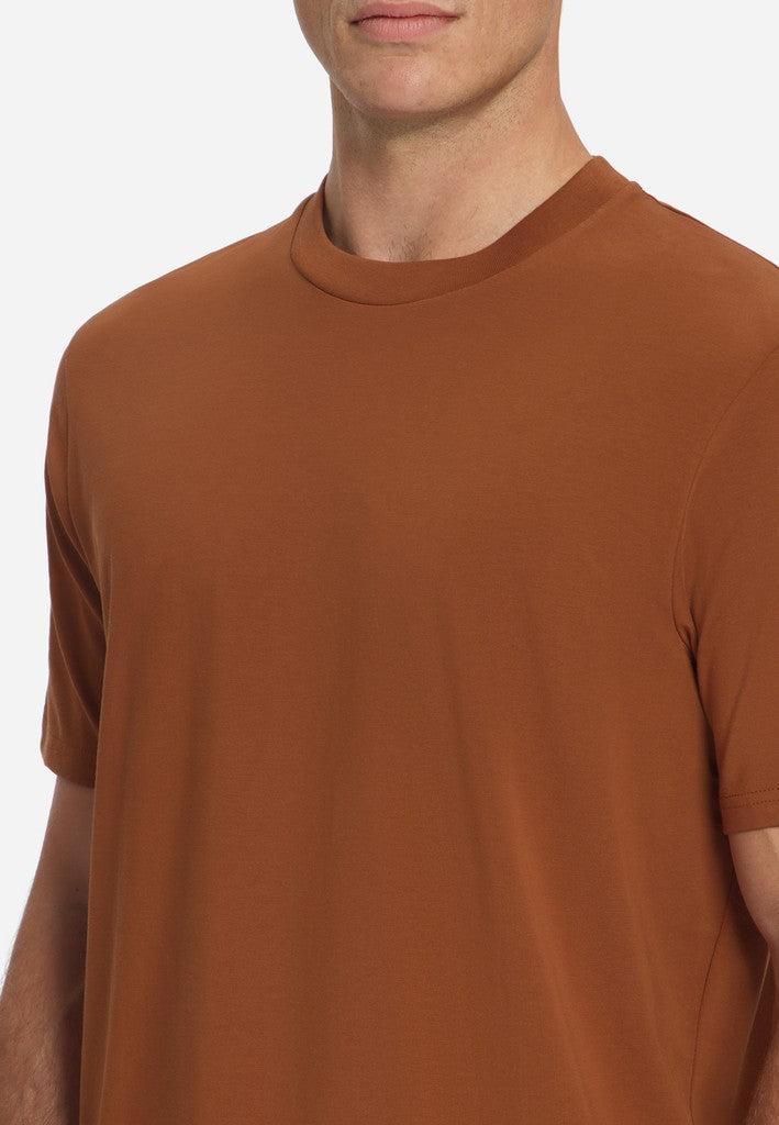 T-Shirt Crewneck Solid Basic Stretch