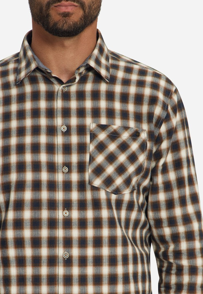 Shirt Yarn Dyed Check, Herringbone Weave
