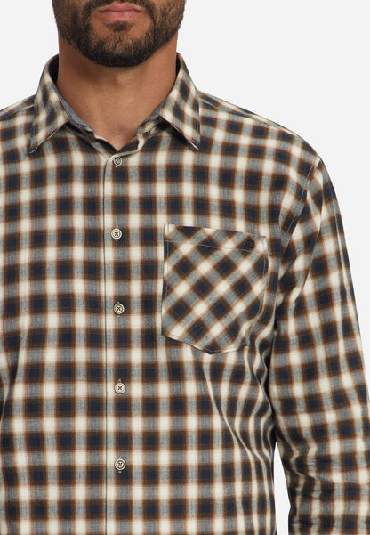 Shirt Yarn Dyed Check, Herringbone Weave