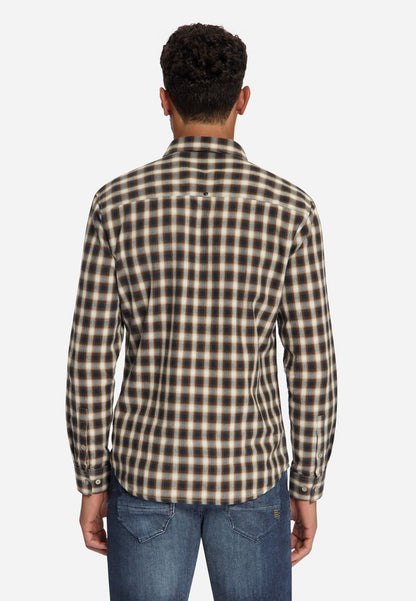 Shirt Yarn Dyed Check, Herringbone Weave