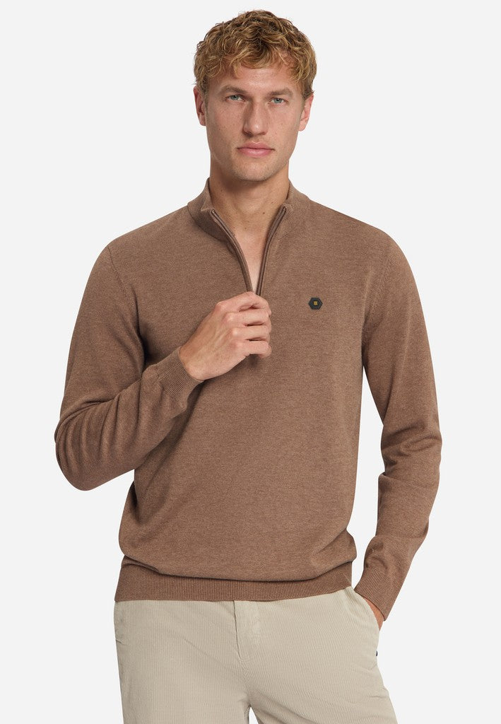 Pullover Half Zip Melange