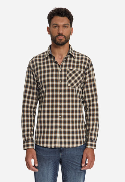 Shirt Yarn Dyed Check, Herringbone Weave
