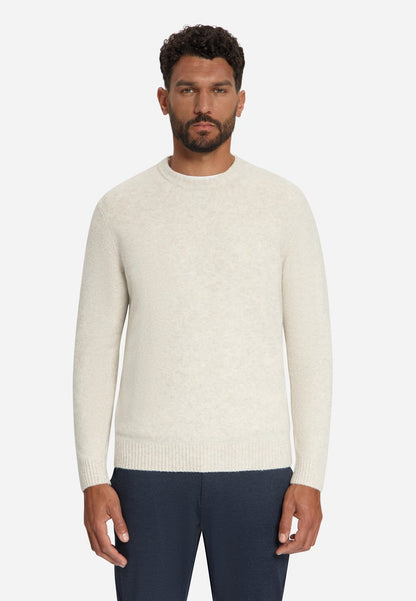 Pullover Crew Neck Melange Light Weight with Wool