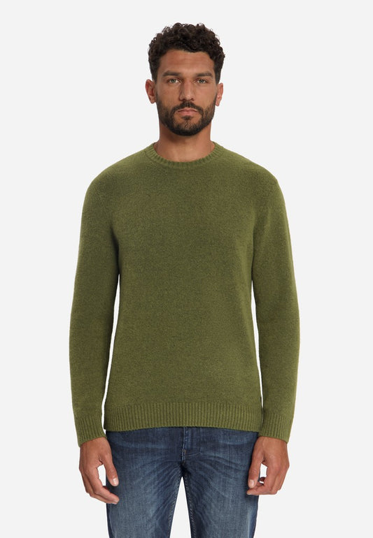 Pullover Crew Neck Melange Light Weight with Wool