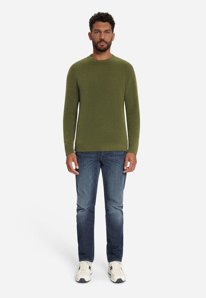 Pullover Crew Neck Melange Light Weight with Wool
