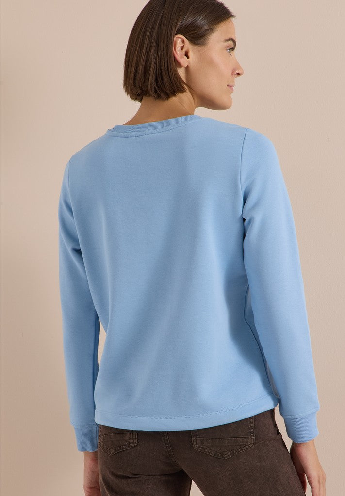 Solid Sweatshirt w.embroidery