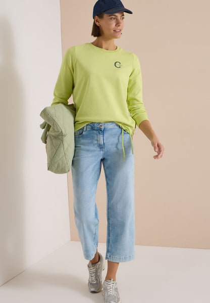 Solid Sweatshirt w.embroidery