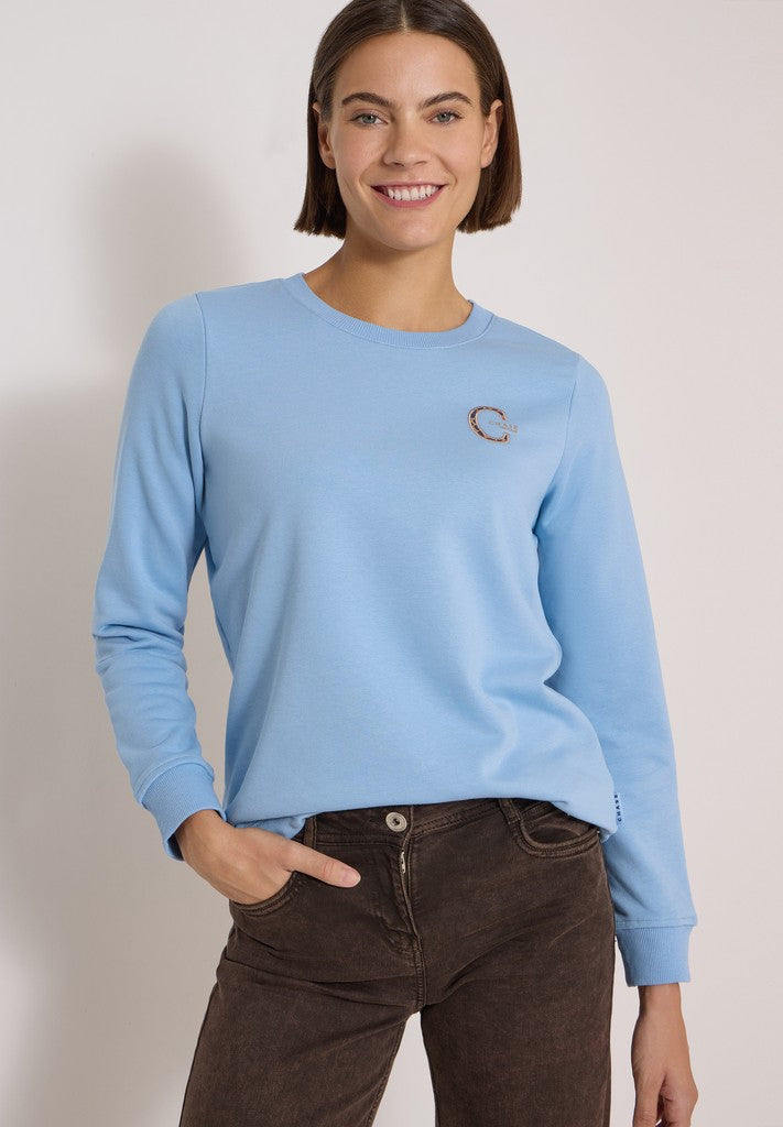 Solid Sweatshirt w.embroidery