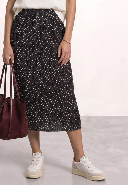Mesh Plissee skirt_AOP