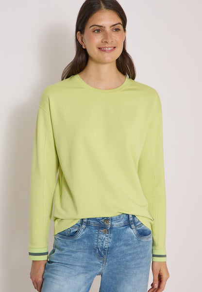 Solid Shirt with Striped Cuffs