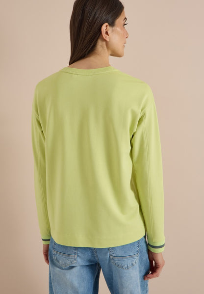 Solid Shirt with Striped Cuffs