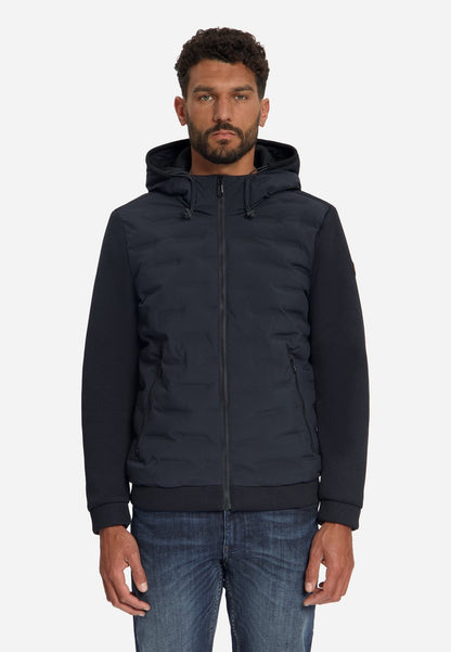 Jacket Short Fit Sealed Hooded Knitted Mix