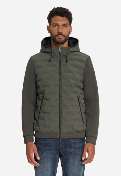 Jacket Short Fit Sealed Hooded Knitted Mix