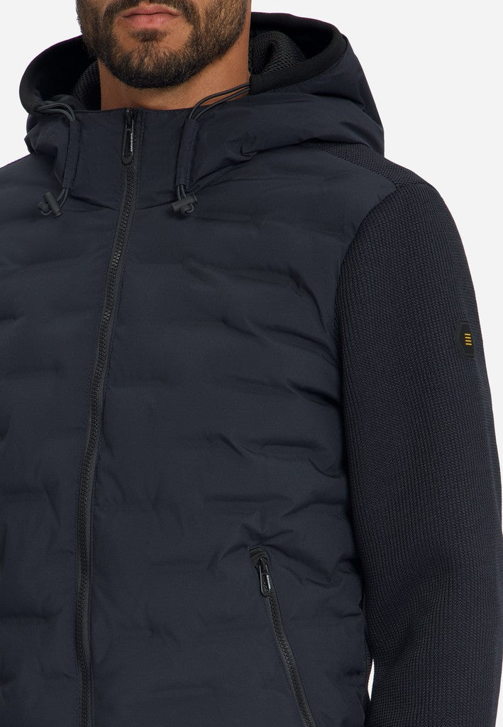 Jacket Short Fit Sealed Hooded Knitted Mix