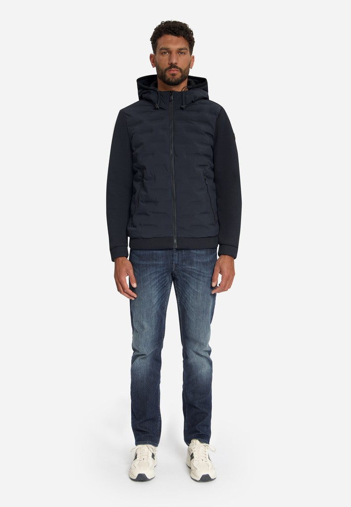 Jacket Short Fit Sealed Hooded Knitted Mix
