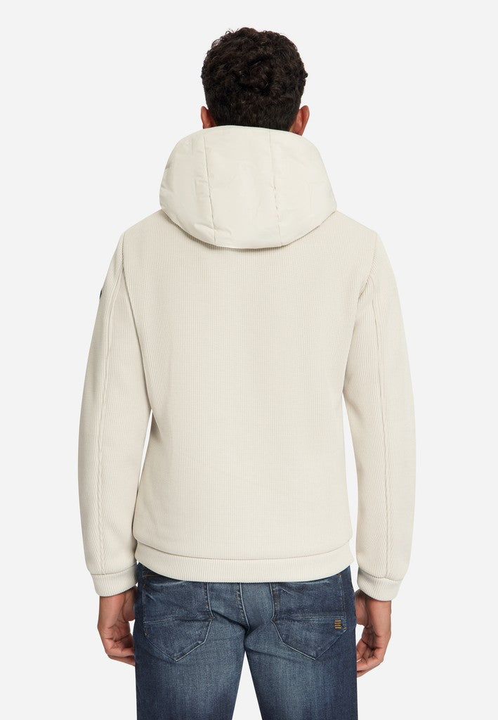 Jacket Short Fit Sealed Hooded Knitted Mix