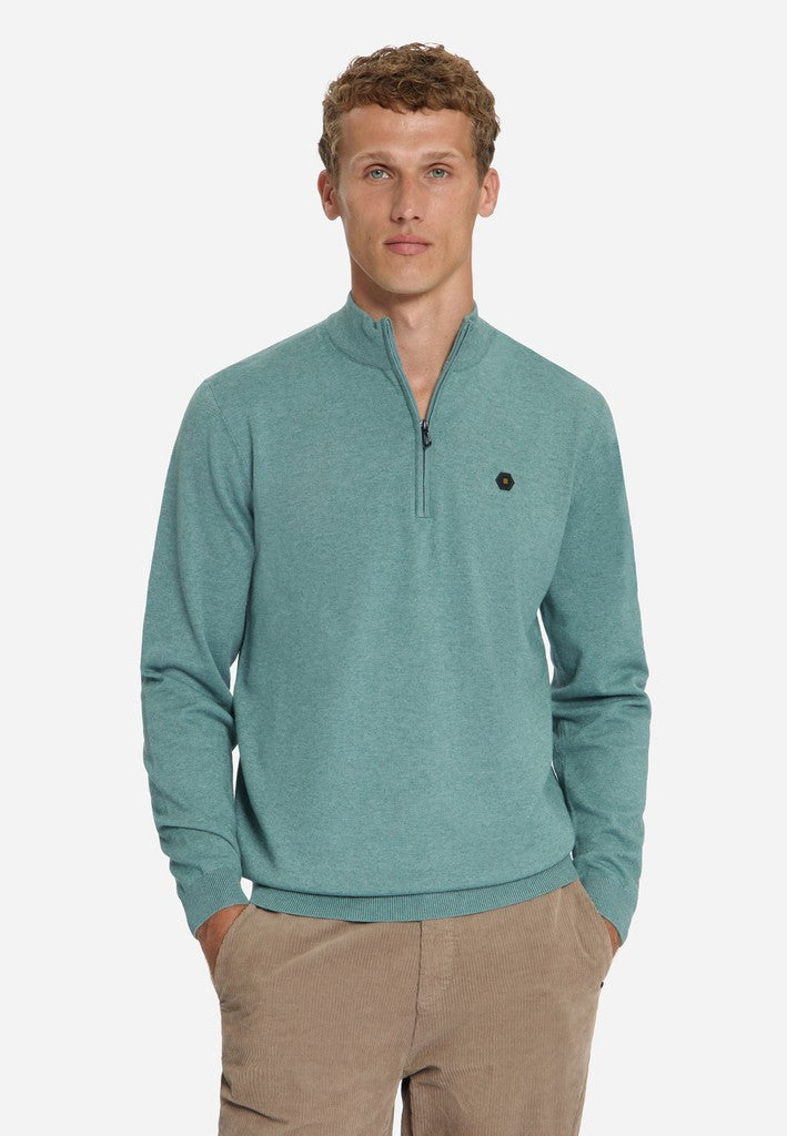 Pullover Half Zip Melange