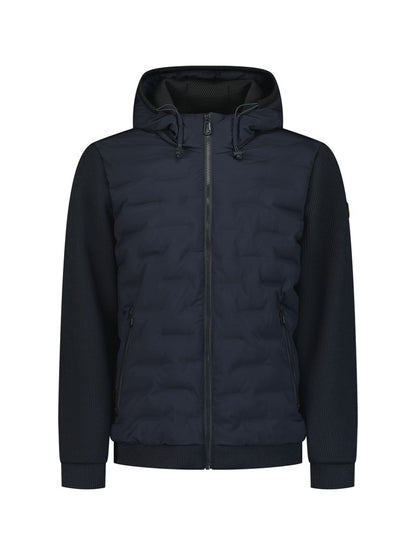 Jacket Short Fit Sealed Hooded Knitted Mix