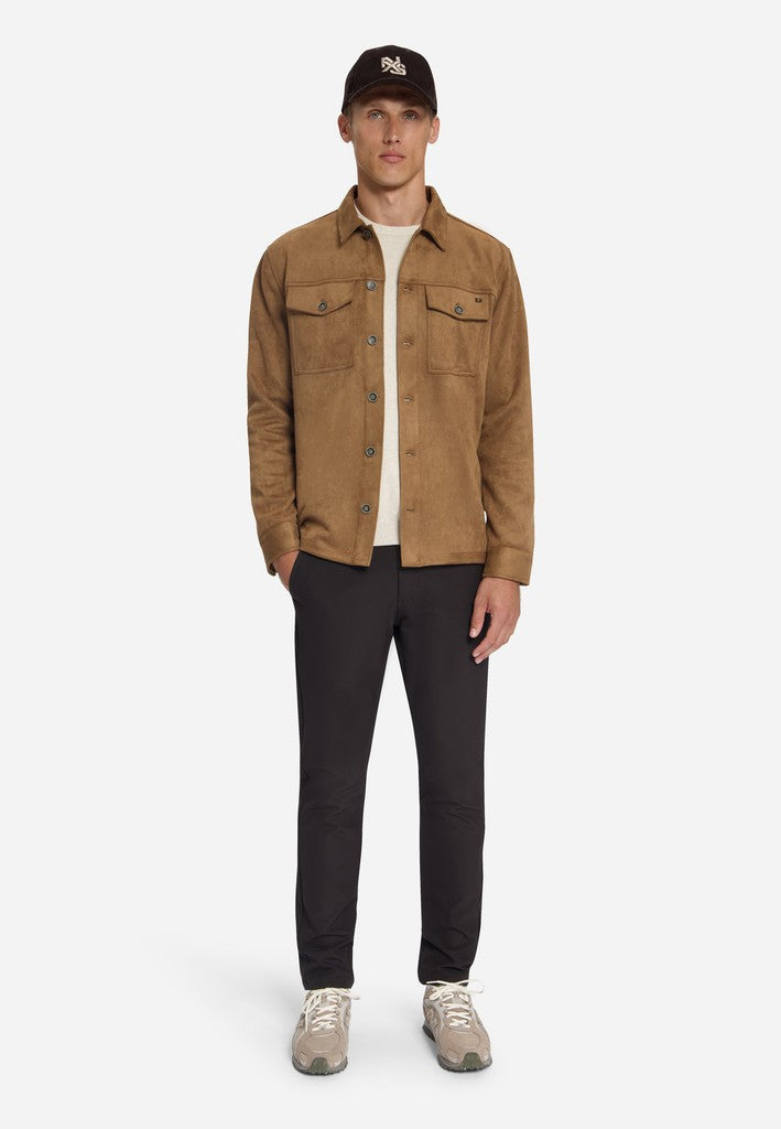 Overshirt Full Button Suede