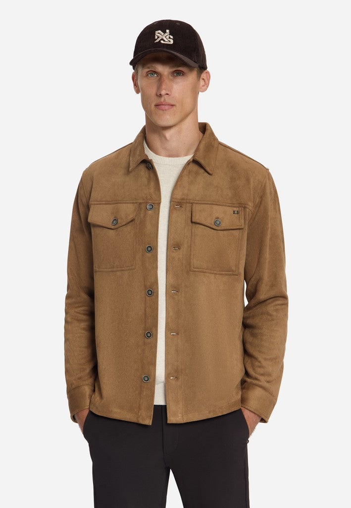 Overshirt Full Button Suede