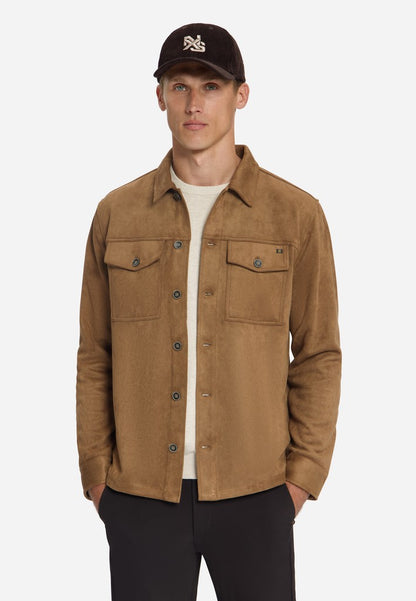 Overshirt Full Button Suede