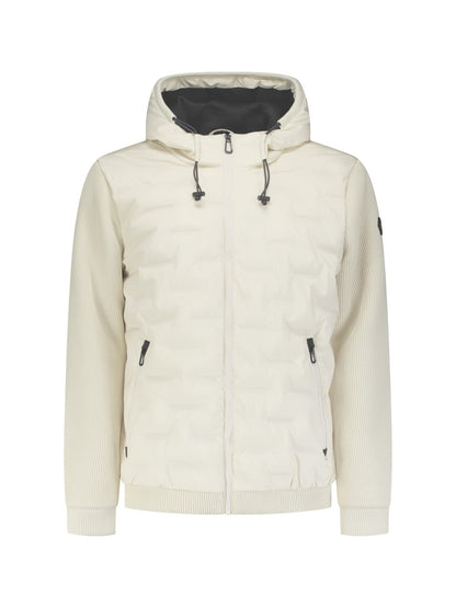 Jacket Short Fit Sealed Hooded Knitted Mix
