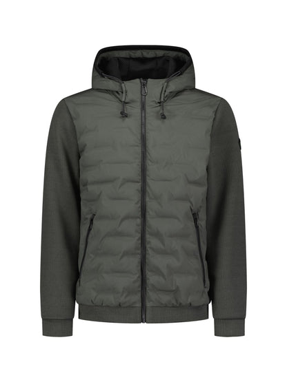 Jacket Short Fit Sealed Hooded Knitted Mix