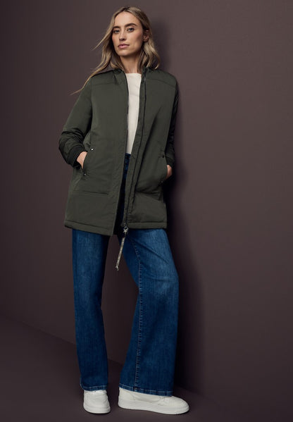 Long Padded Bomber Jkt w. remo