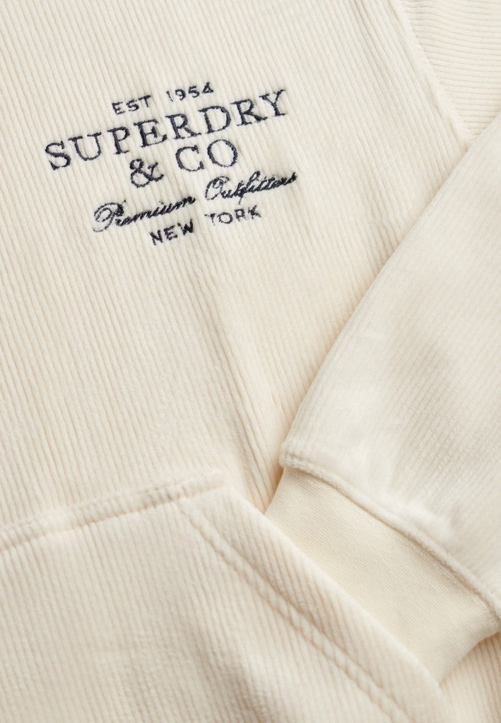 DROP NEEDLE VELOUR HOOD