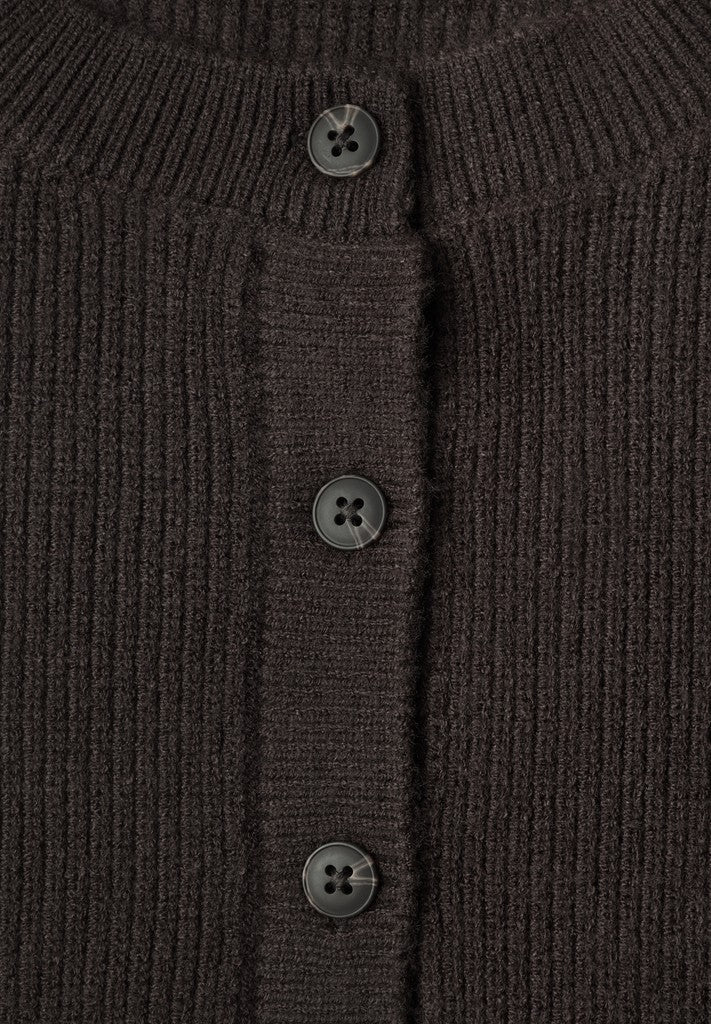 LTD QR_sleeveless cardigan rib