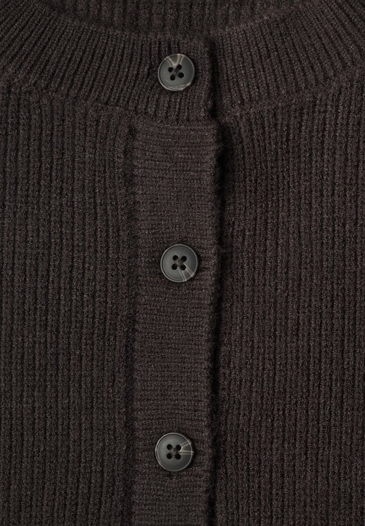 LTD QR_sleeveless cardigan rib