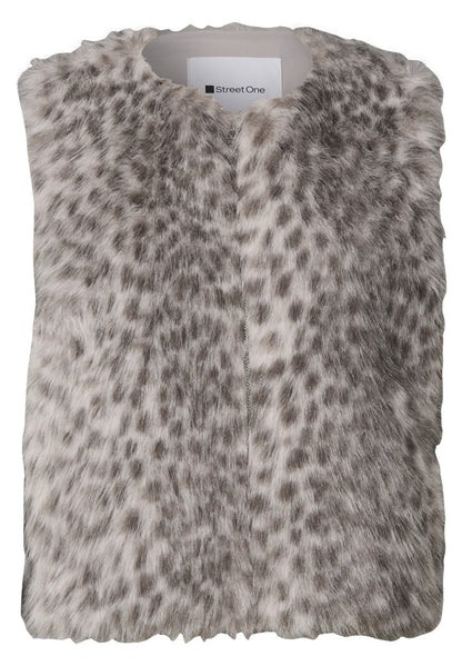 Fake Fur Vest w. AOP