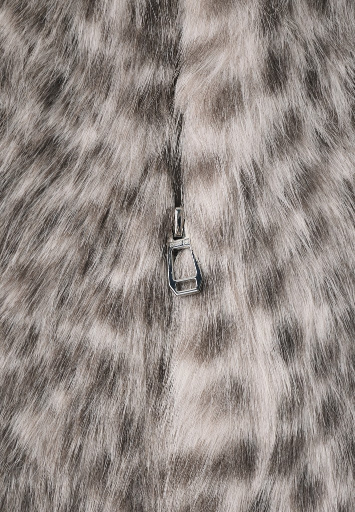 Fake Fur Vest w. AOP