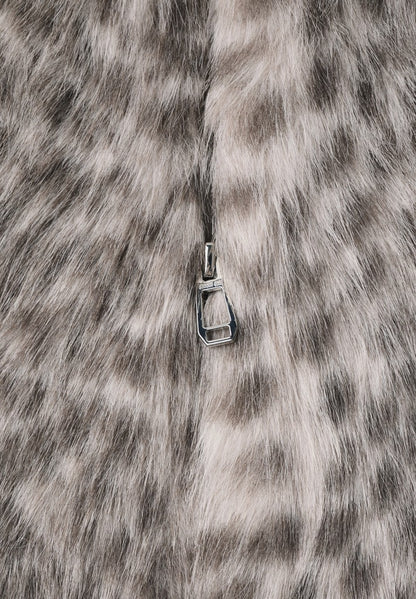 Fake Fur Vest w. AOP