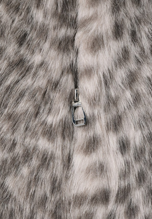 Fake Fur Vest w. AOP