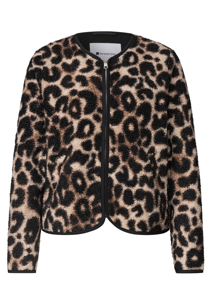 LTD QR Short Teddy Jkt w. AOP
