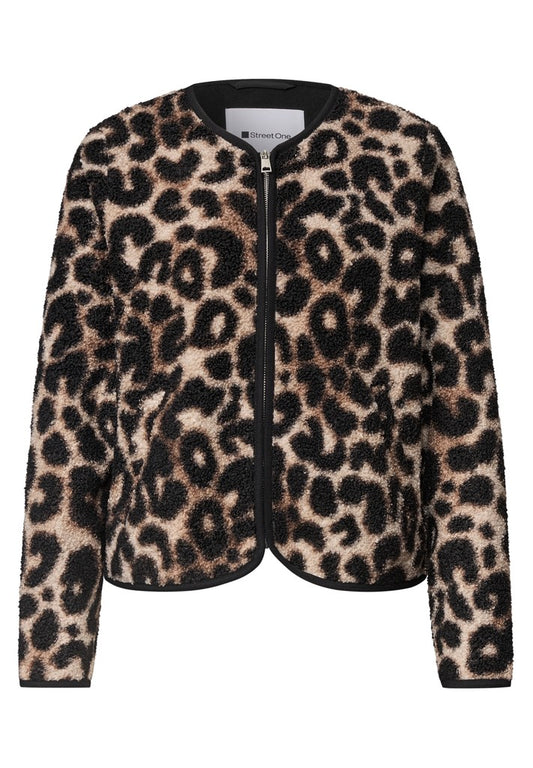 LTD QR Short Teddy Jkt w. AOP