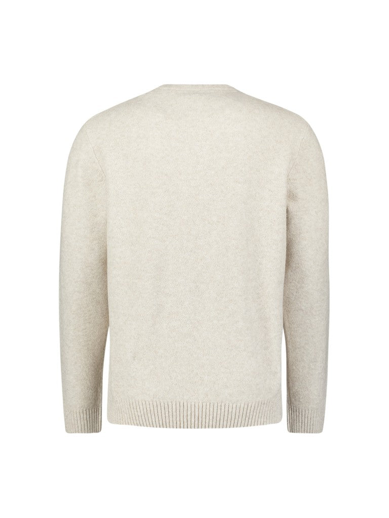 Pullover Crew Neck Melange Light Weight with Wool