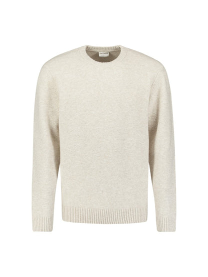 Pullover Crew Neck Melange Light Weight with Wool