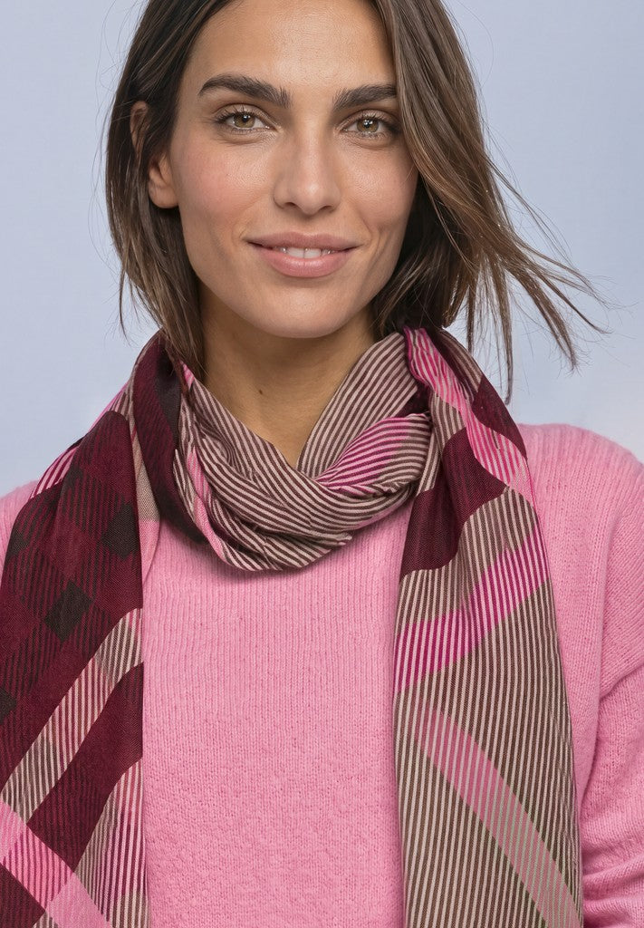 Printed Check Modal Longscarf