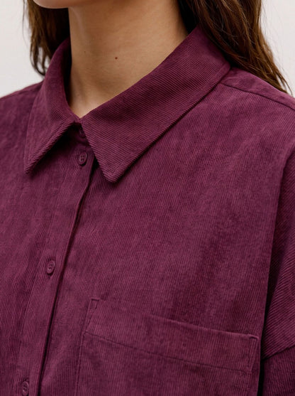VMSANNE COURDEROY LS SHIRT WVN NOOS