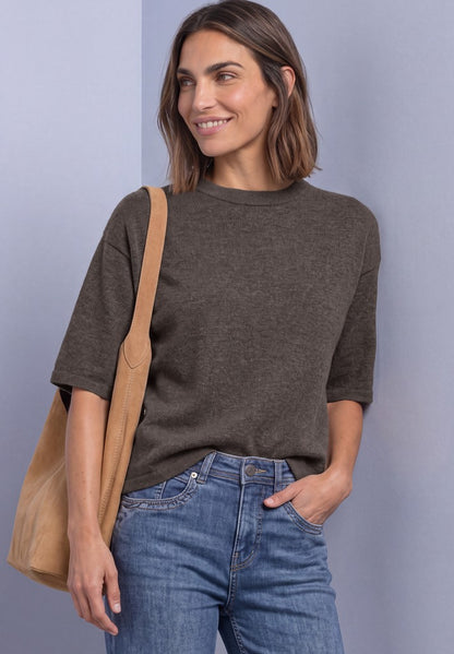 LTD_QR_3/4 sleeve basic sweate